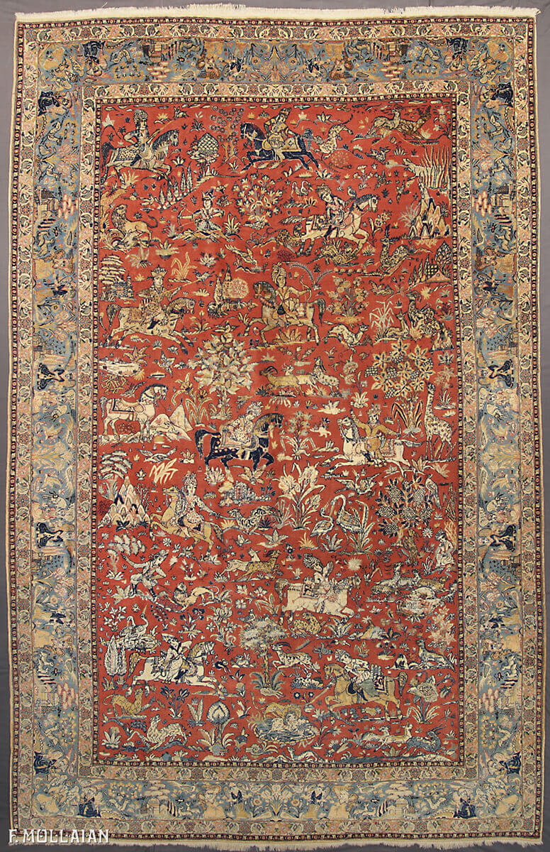 Semi-Antique Persian Tehran Carpet n°:32328993